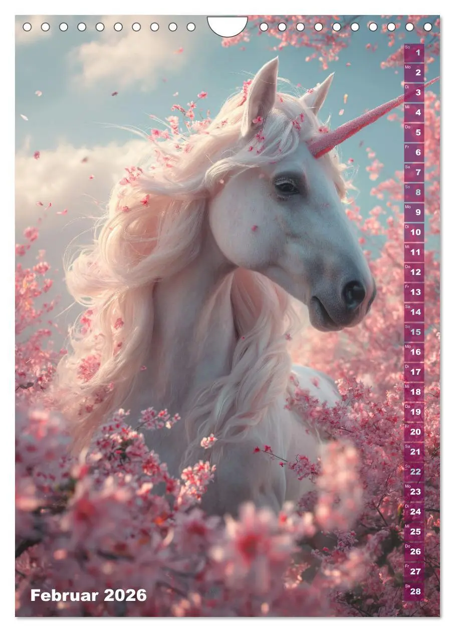 Bild: 9783516283822 | Märchenhafte Einhornreise - Ein Jahr voller Magie (Wandkalender...