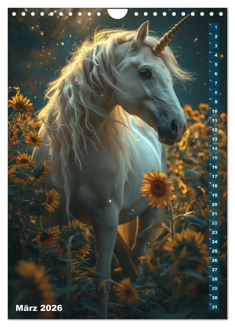 Bild: 9783516283822 | Märchenhafte Einhornreise - Ein Jahr voller Magie (Wandkalender...