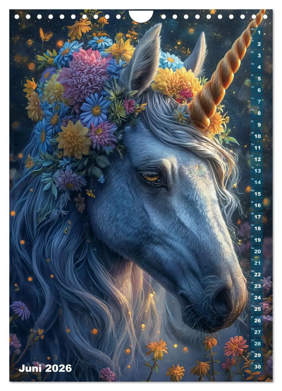 Bild: 9783516283822 | Märchenhafte Einhornreise - Ein Jahr voller Magie (Wandkalender...