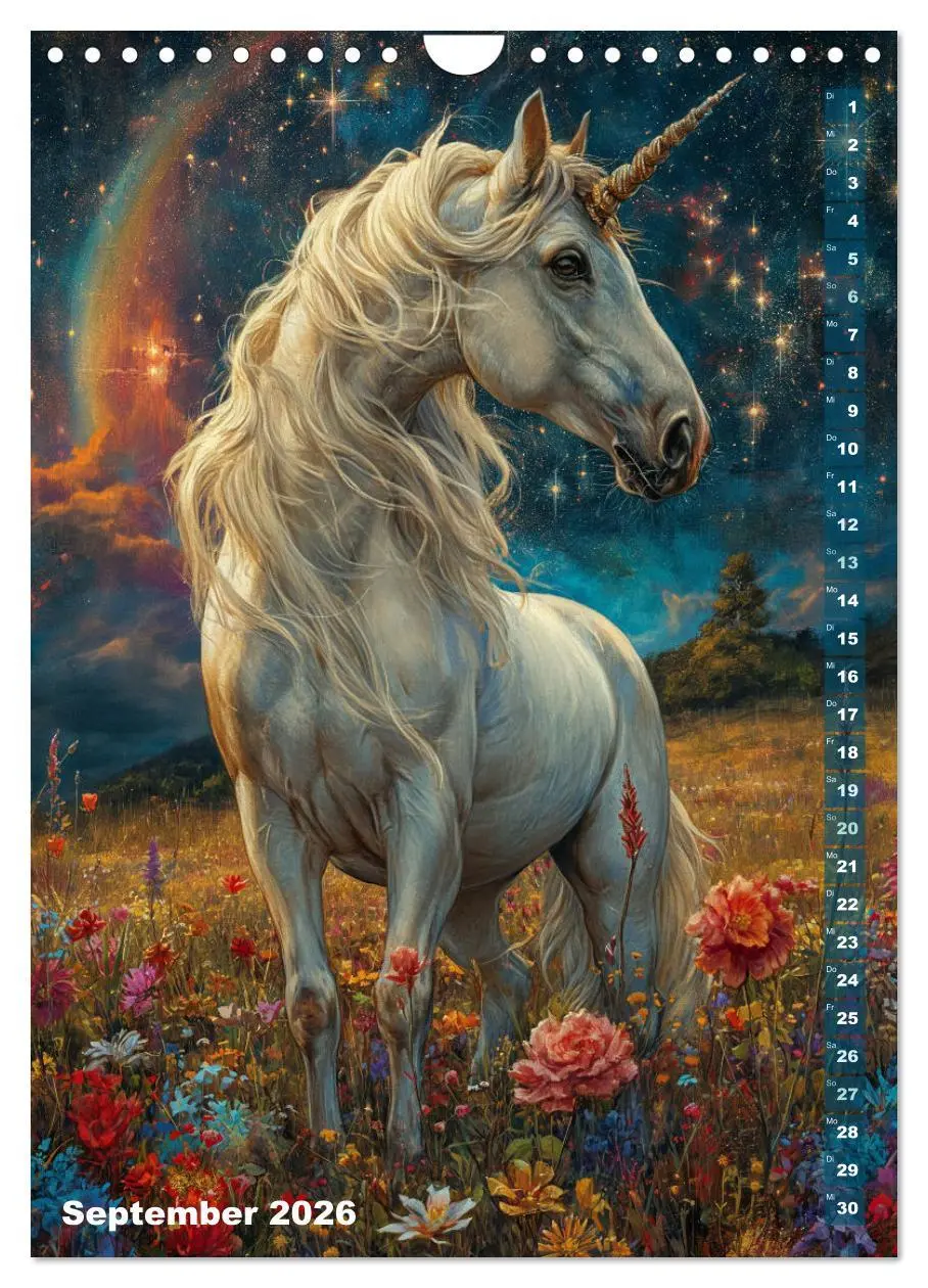 Bild: 9783516283822 | Märchenhafte Einhornreise - Ein Jahr voller Magie (Wandkalender...