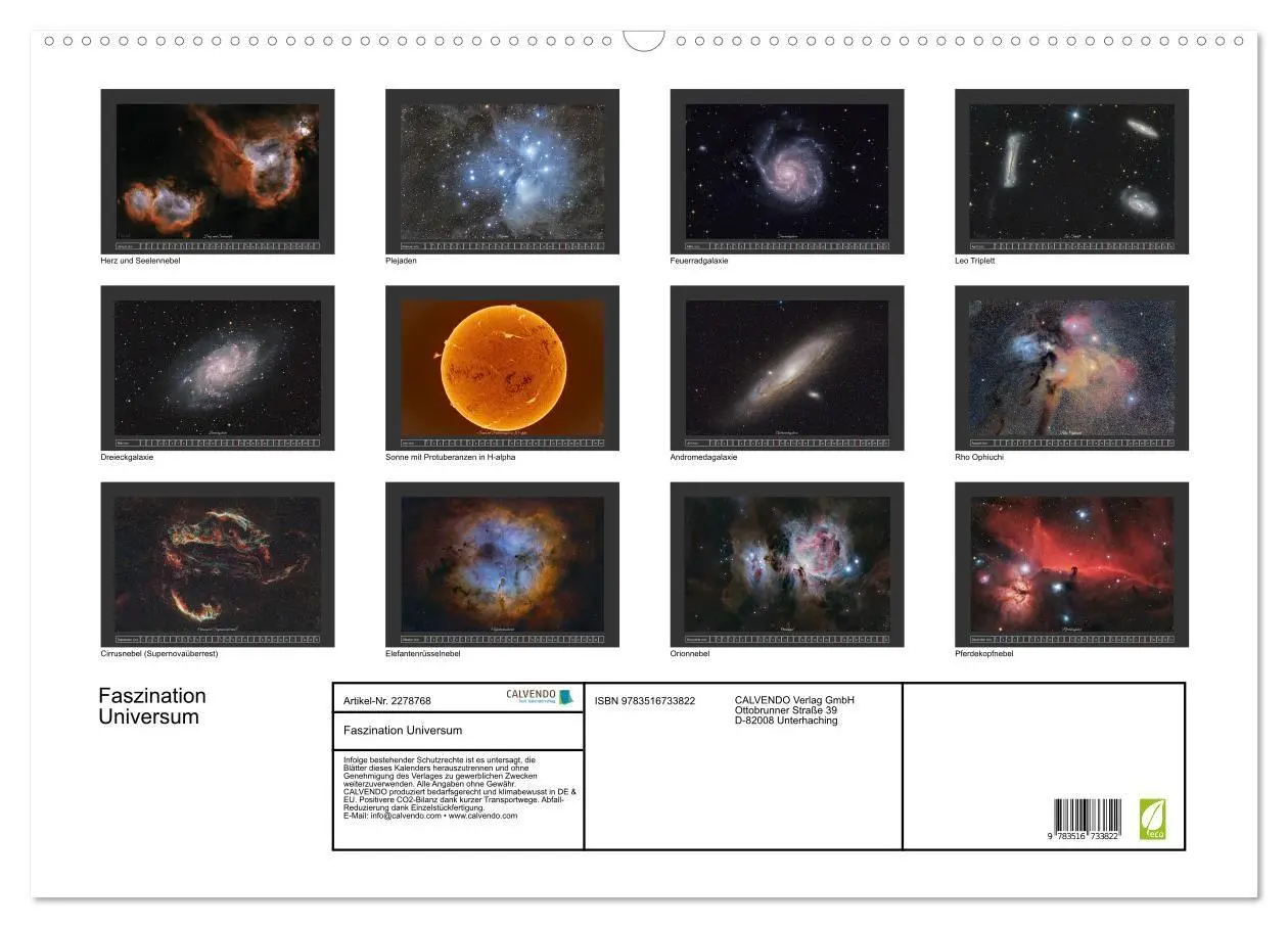 Bild: 9783516733822 | Faszination Universum (Wandkalender 2026 DIN A2 quer), CALVENDO...