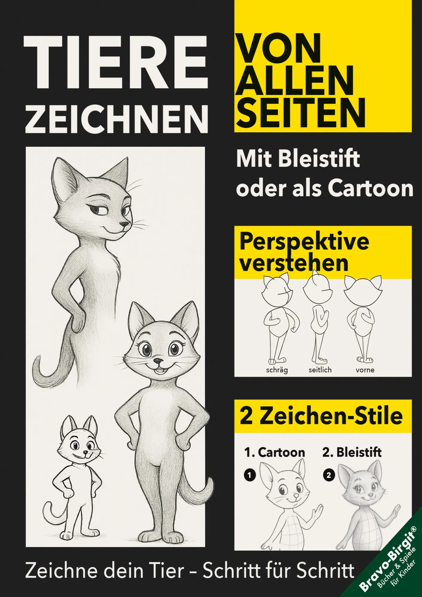 Cover: 9783691043822 | Tiere zeichnen lernen von allen Seiten | Birgit Bravo | Taschenbuch