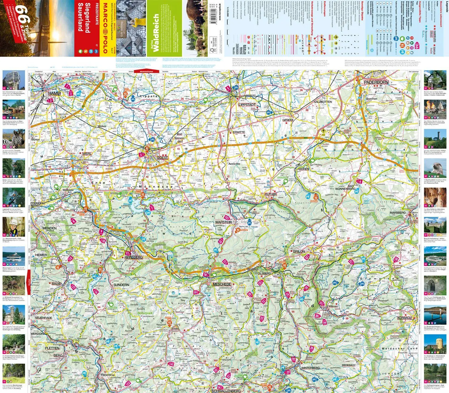 Bild: 9783829743822 | MARCO POLO Freizeitkarte 17 Sauerland, Siegerland 1:110.000 | Deutsch
