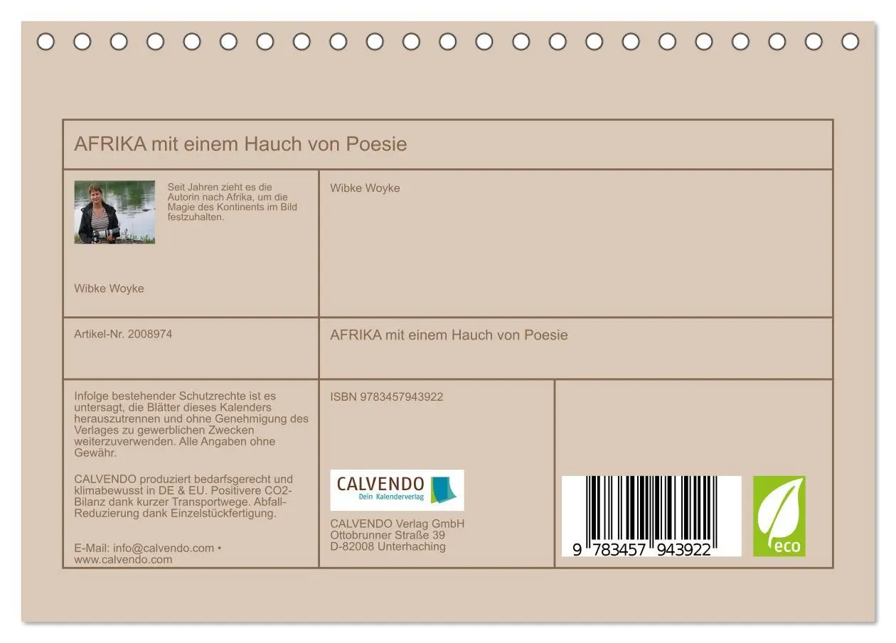 Bild: 9783457943922 | AFRIKA mit einem Hauch von Poesie (Tischkalender 2026 DIN A5 quer),...