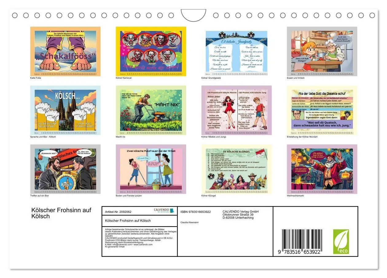 Bild: 9783516653922 | Kölscher Frohsinn auf Kölsch (Wandkalender 2026 DIN A4 quer),...