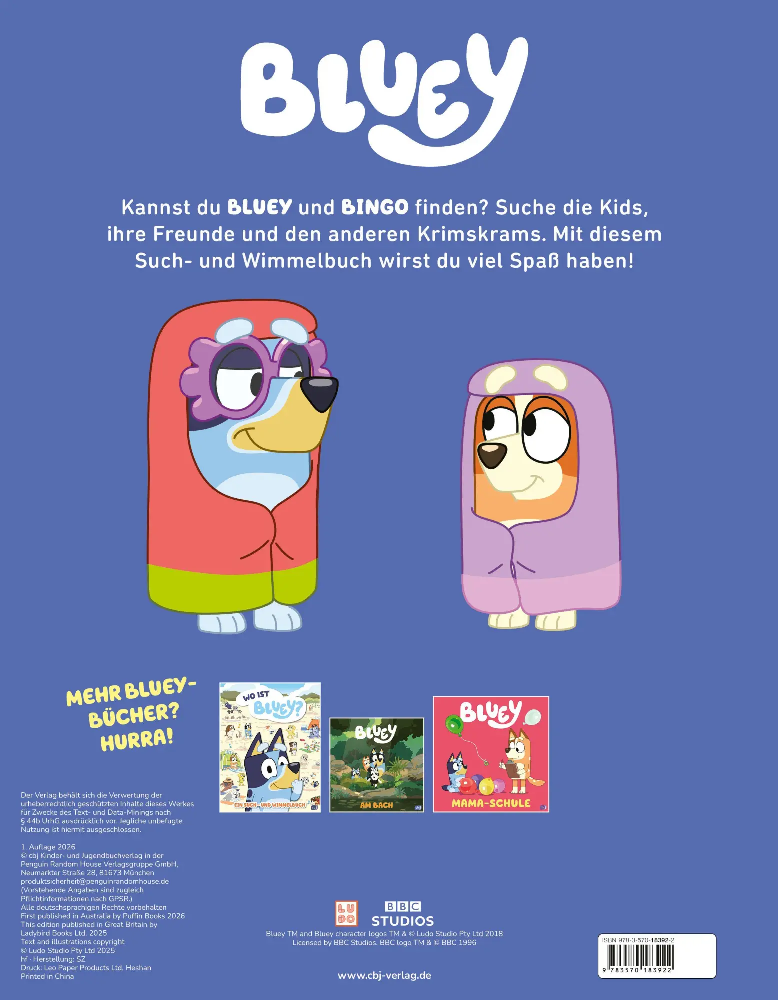 Bild: 9783570183922 | BLUEY - Wo sind Bluey und Bingo? | Buch | BLUEY - Bilderbücher | 32 S.
