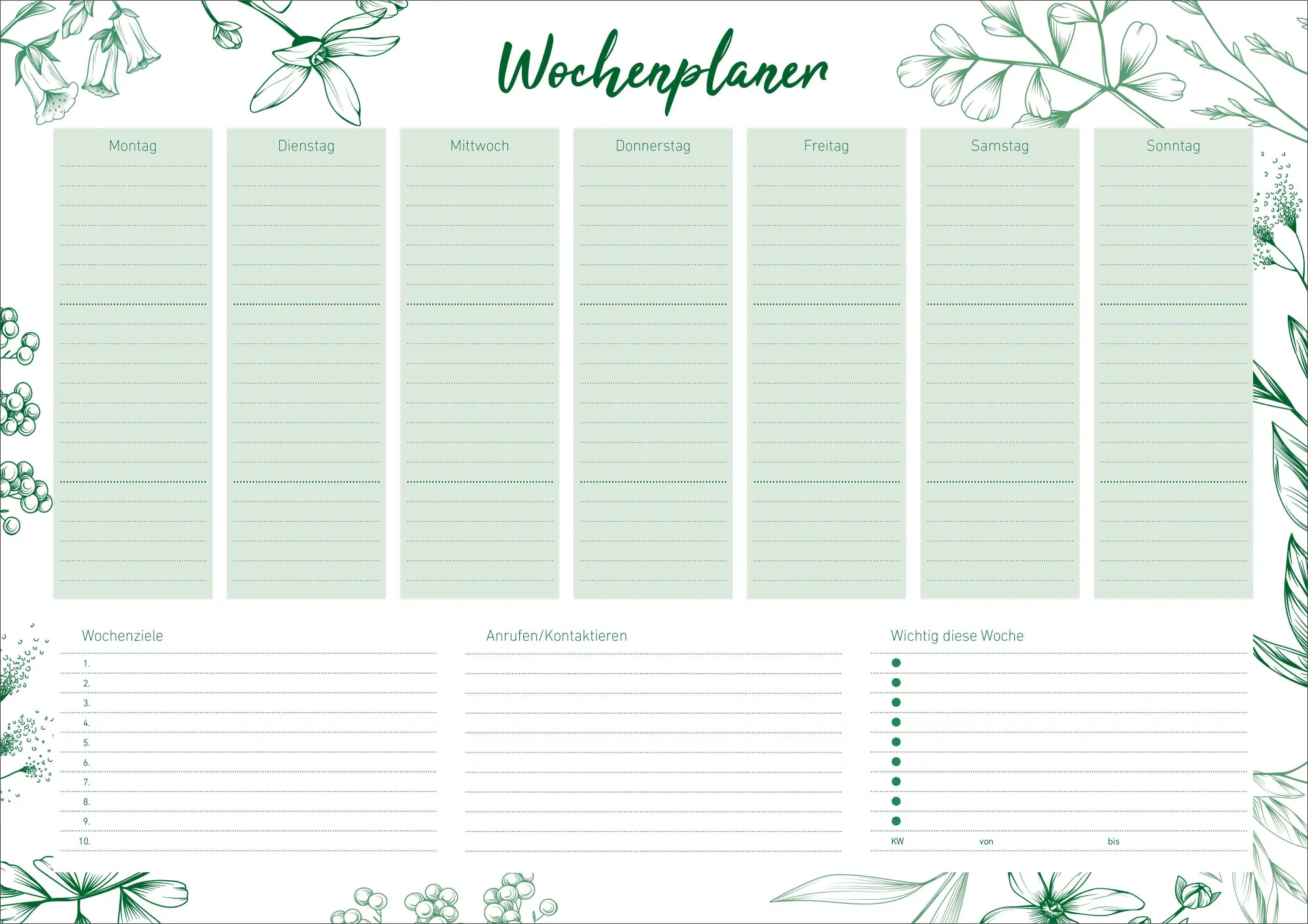 Cover: 4069095014022 | Schreibunterlage Design mit Wochenplan | Neumann Verlage GmbH &amp; Co KG