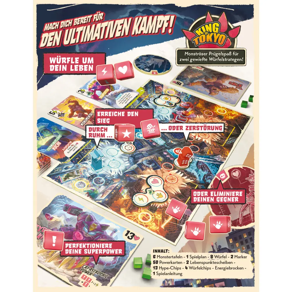 Bild: 4260071884022 | King of Tokyo - Duell | Richard Garfield | Spiel | Karton | 884022