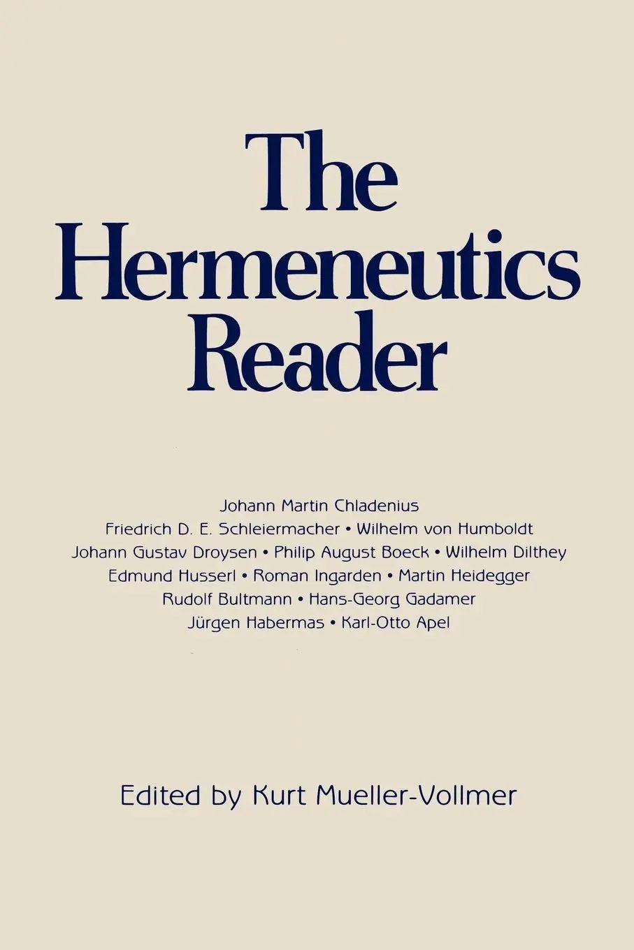 Cover: 9780826404022 | Hermeneutics Reader | Kurt Mueller Vollmer | Taschenbuch | Englisch