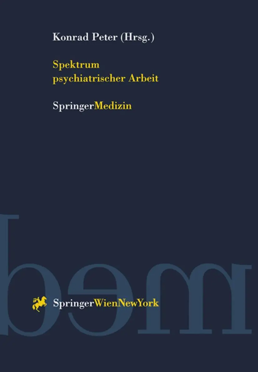 Cover: 9783211834022 | Spektrum psychiatrischer Arbeit | Konrad Peter | Taschenbuch | viii