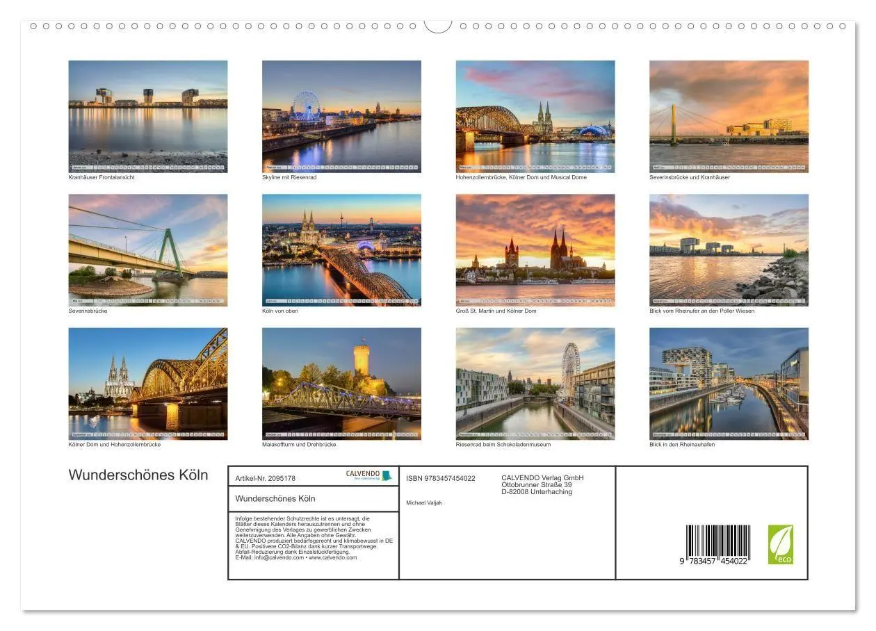 Bild: 9783457454022 | Wunderschönes Köln (hochwertiger Premium Wandkalender 2026 DIN A2...