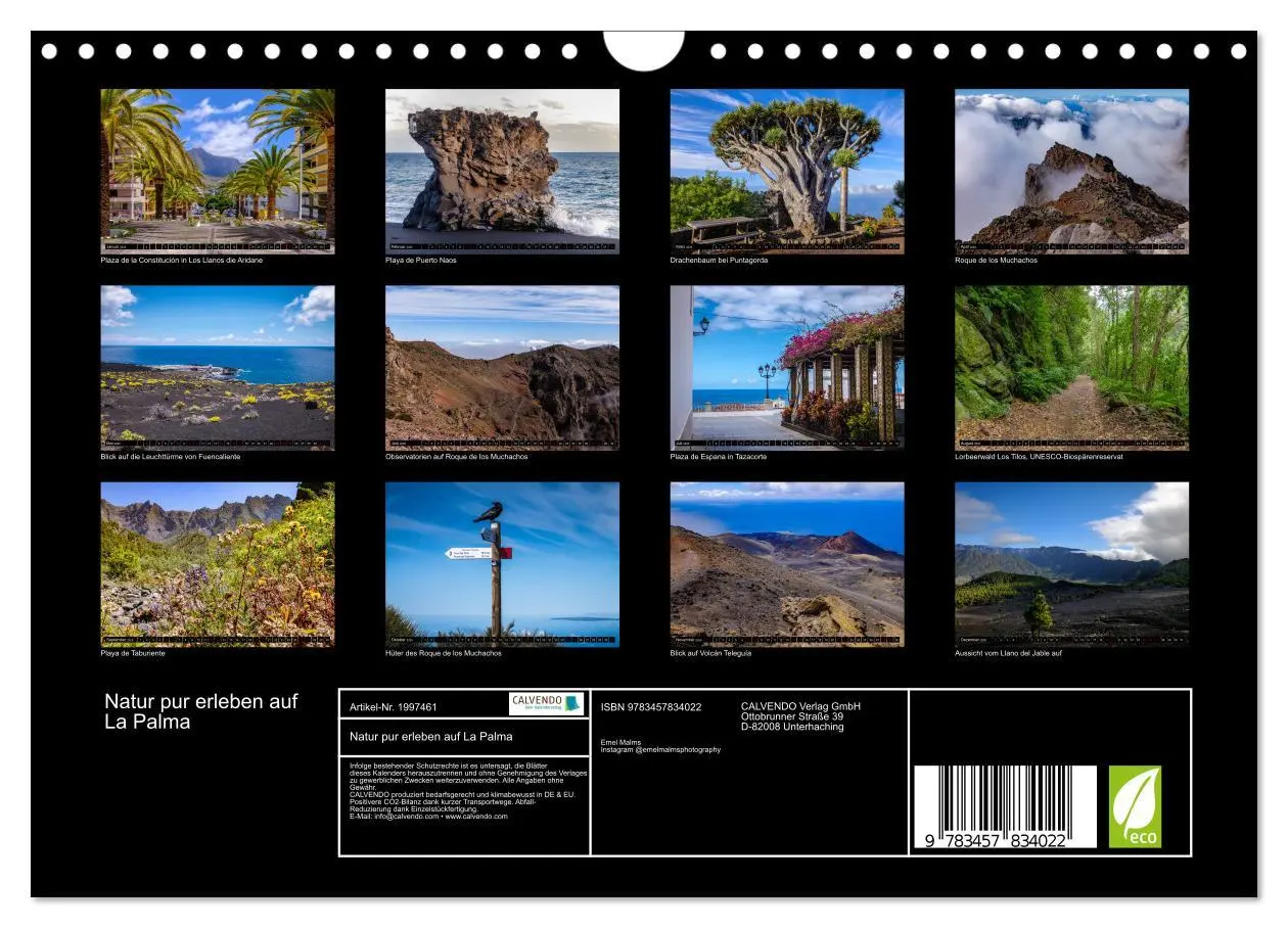 Bild: 9783457834022 | Natur pur erleben auf La Palma (Wandkalender 2026 DIN A4 quer),...