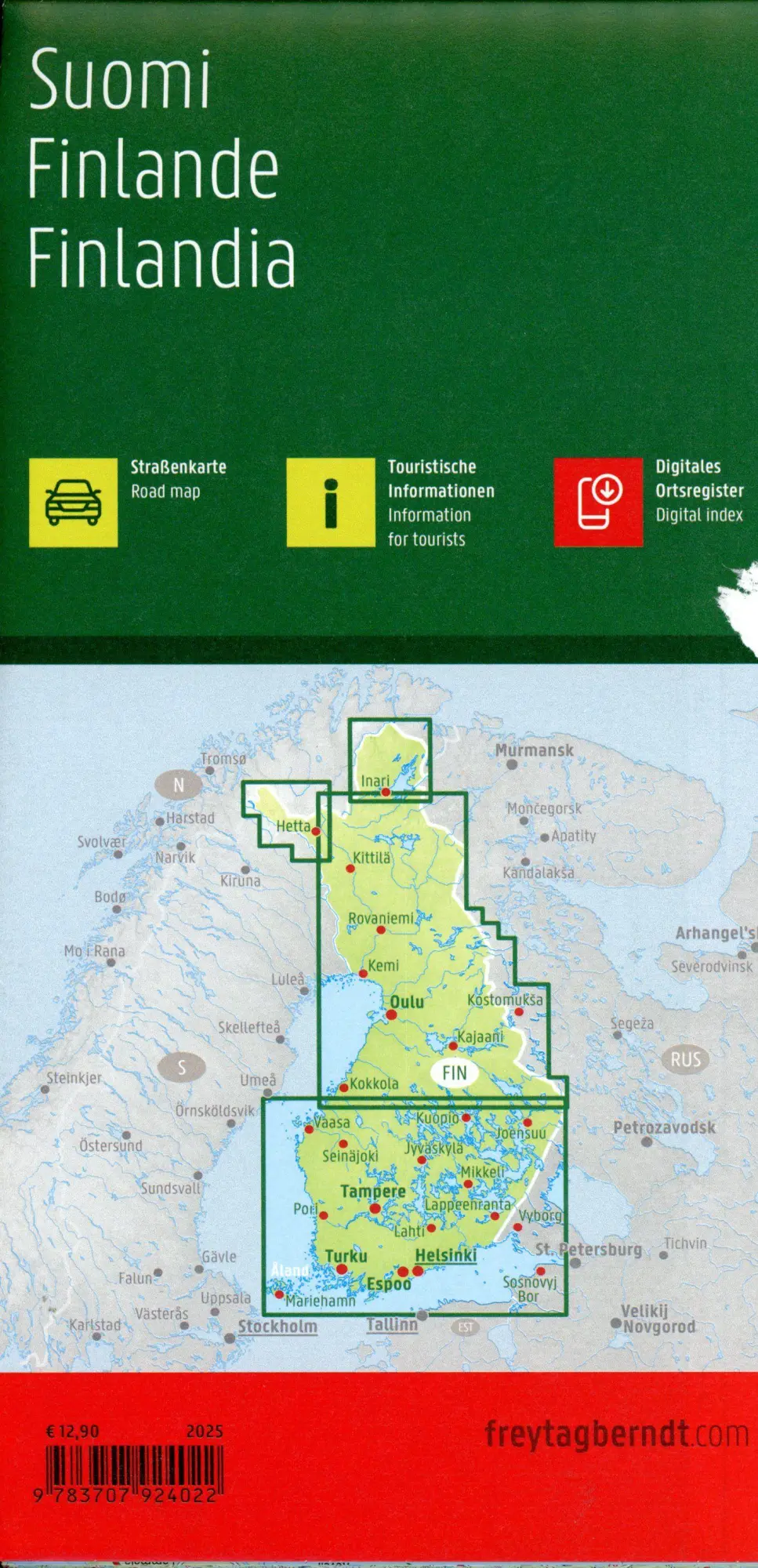 Bild: 9783707924022 | freytag &amp; berndt Straßenkarte Finnland 1:500.000 | Freytag &amp; Berndt