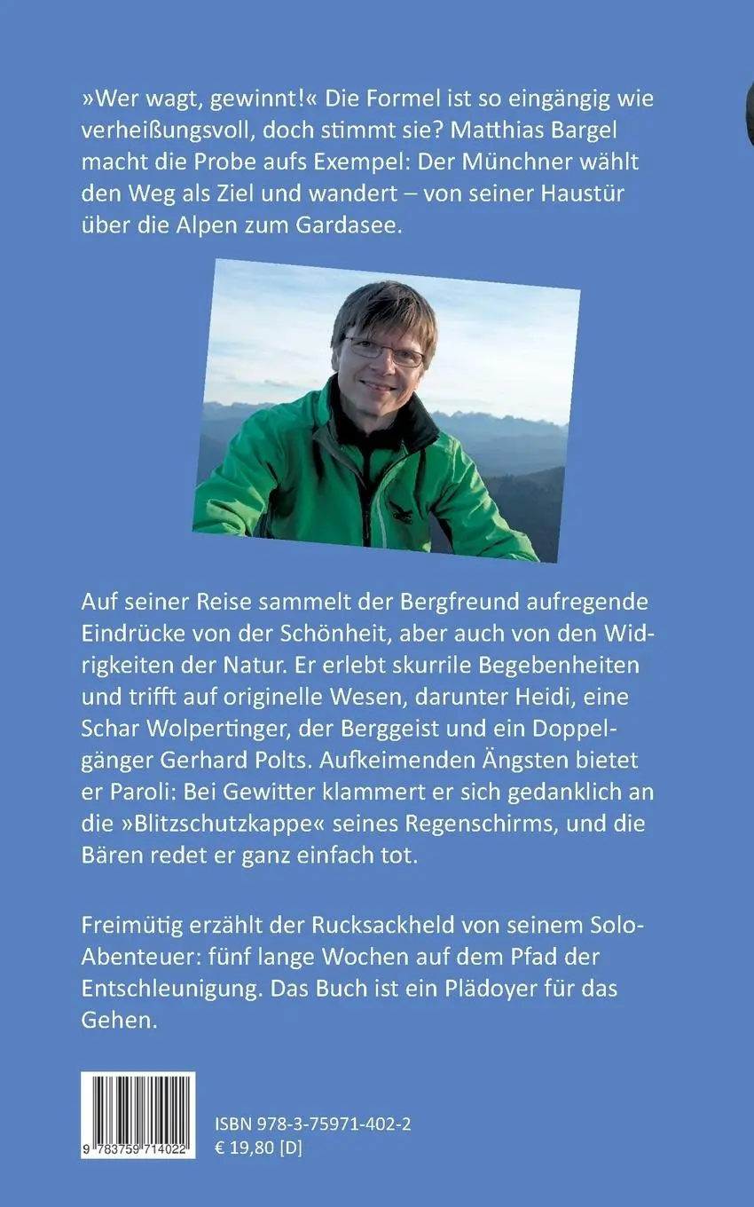 Rückseite: 9783759714022 | Alpenüberquerung live! | Matthias Bargel | Taschenbuch | Paperback
