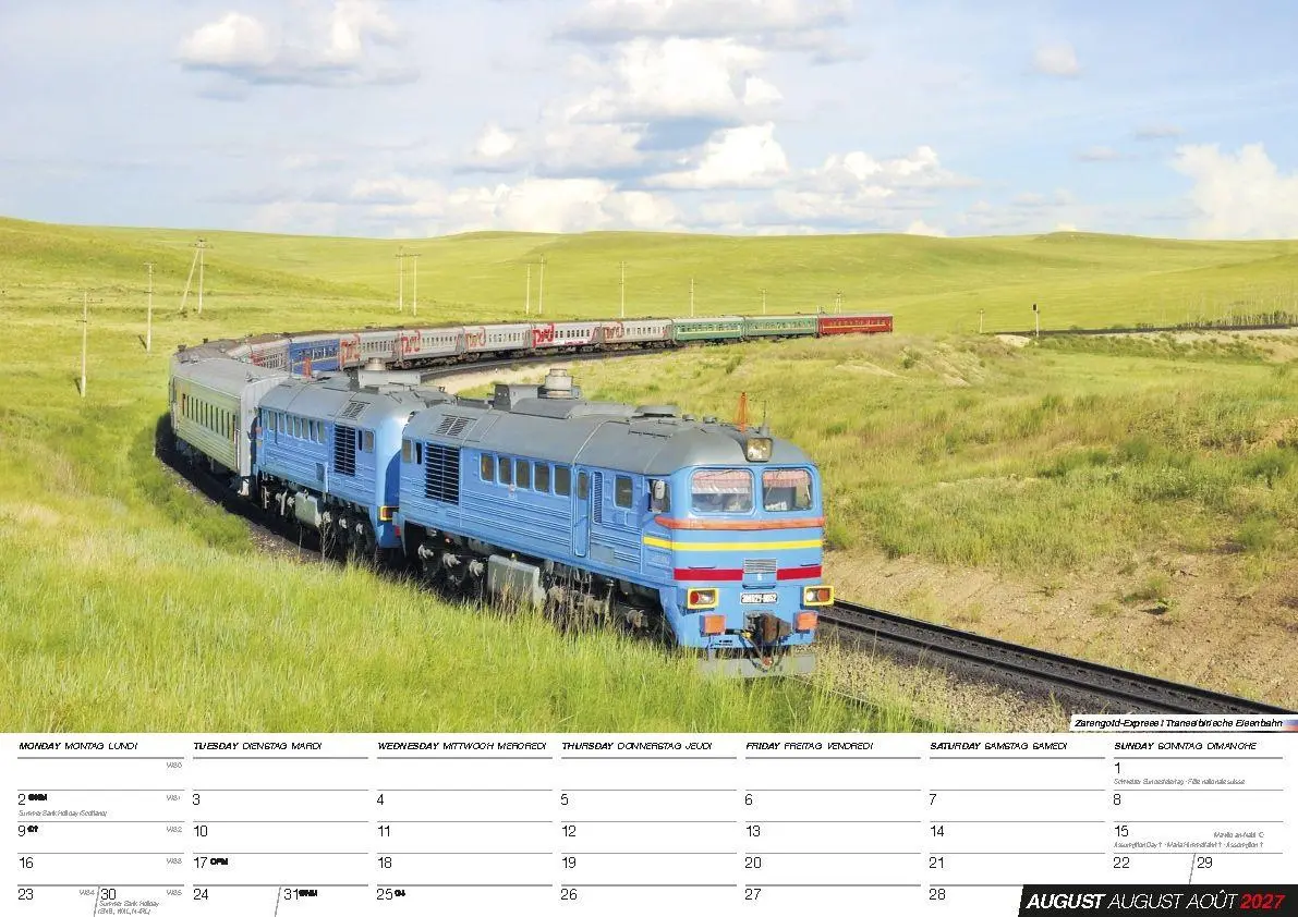Bild: 9798893614022 | Eisenbahn Kalender 2027 - Der Eisenbahnkalender | Blaustein | Kalender