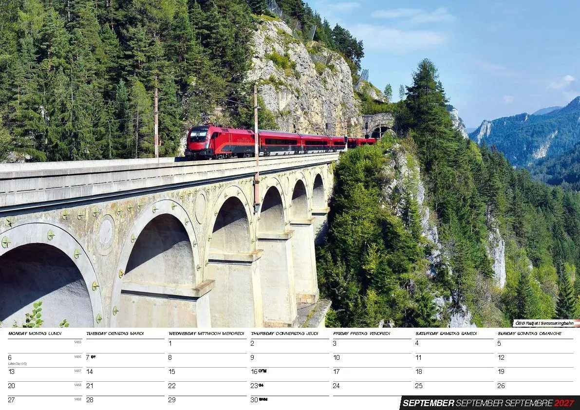 Bild: 9798893614022 | Eisenbahn Kalender 2027 - Der Eisenbahnkalender | Blaustein | Kalender