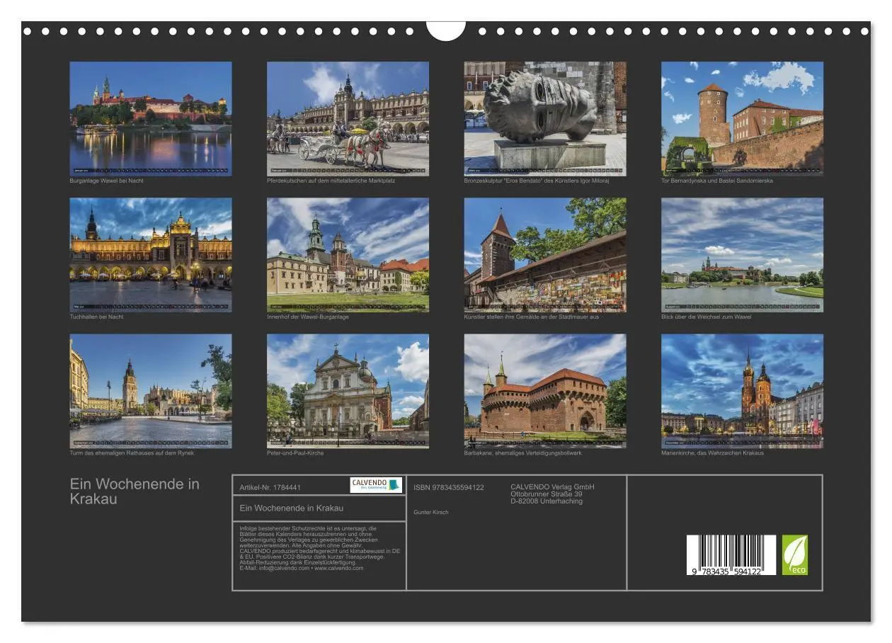 Bild: 9783435594122 | Ein Wochenende in Krakau (Wandkalender 2025 DIN A3 quer), CALVENDO...