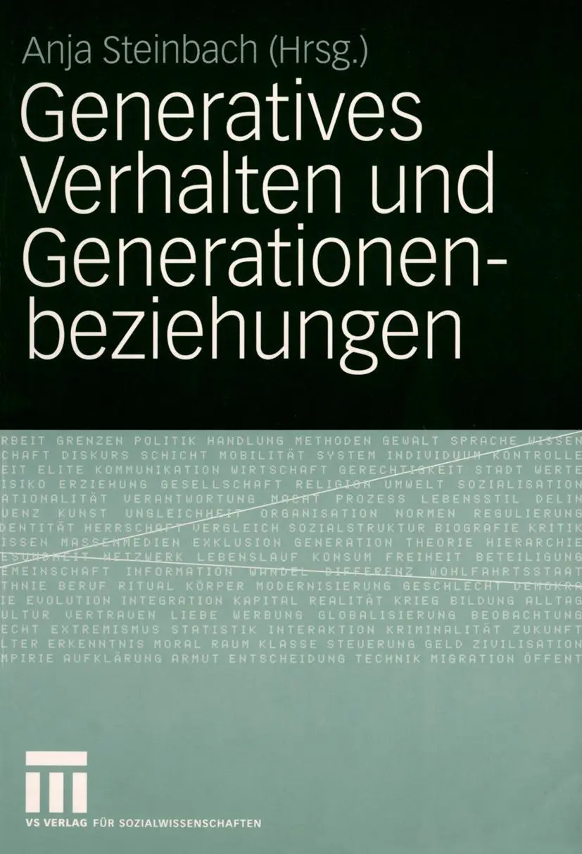 Cover: 9783531144122 | Generatives Verhalten und Generationenbeziehungen | Anja Steinbach