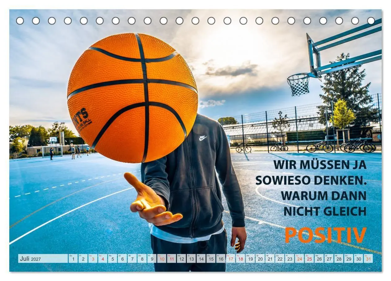 Bild: 9783569554122 | Positive Sprüche - Motivation und Basketball (Tischkalender 2027...