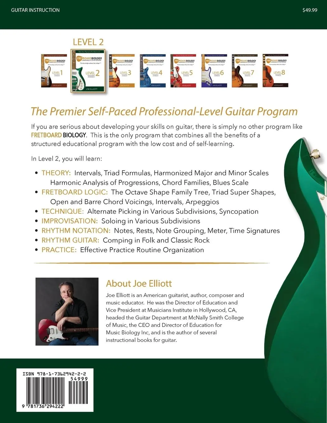 Rückseite: 9781736294222 | Fretboard Biology - Level 2 | Joe Elliott | Taschenbuch | Englisch