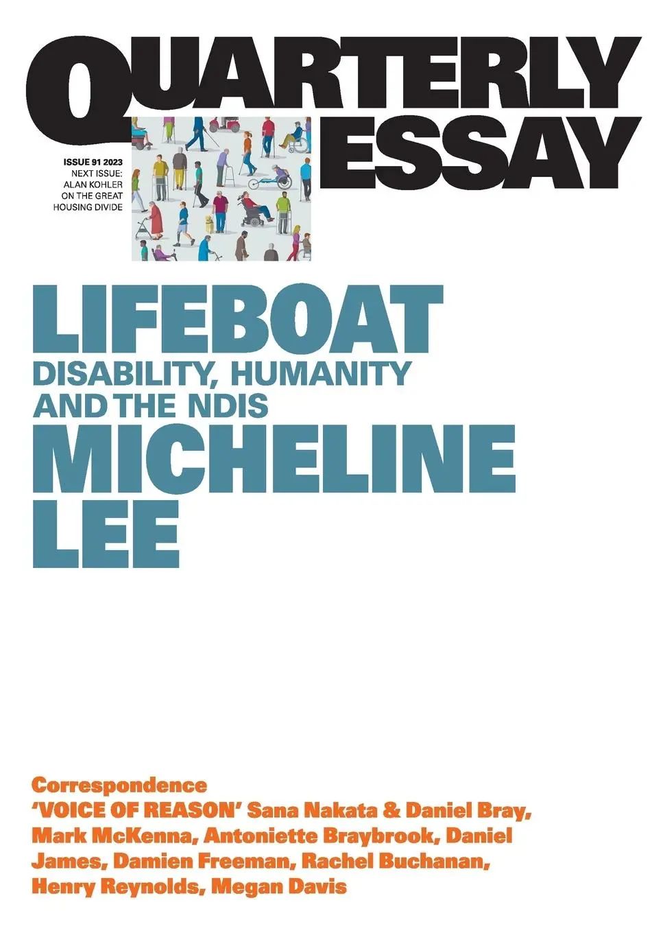 Cover: 9781760644222 | Lifeboat | Disability, Humanity and the NDIS; Quarterly Essay 91 | Lee