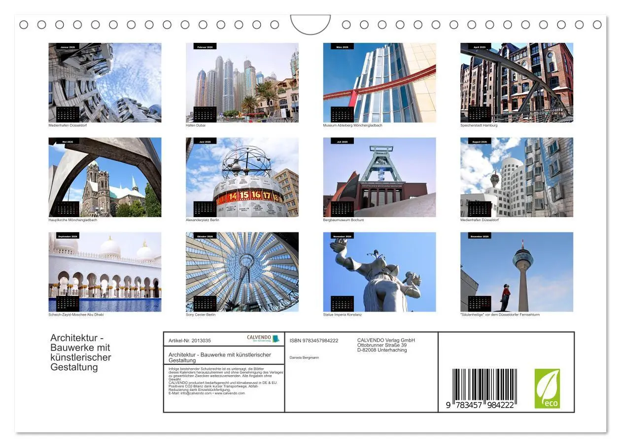 Bild: 9783457984222 | Architektur - Bauwerke mit künstlerischer Gestaltung (Wandkalender...