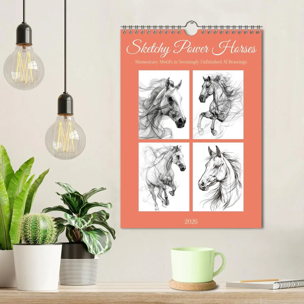Bild: 9783516524222 | Sketchy Power Horses (Wall Calendar 2026 DIN A4 portrait), CALVENDO...