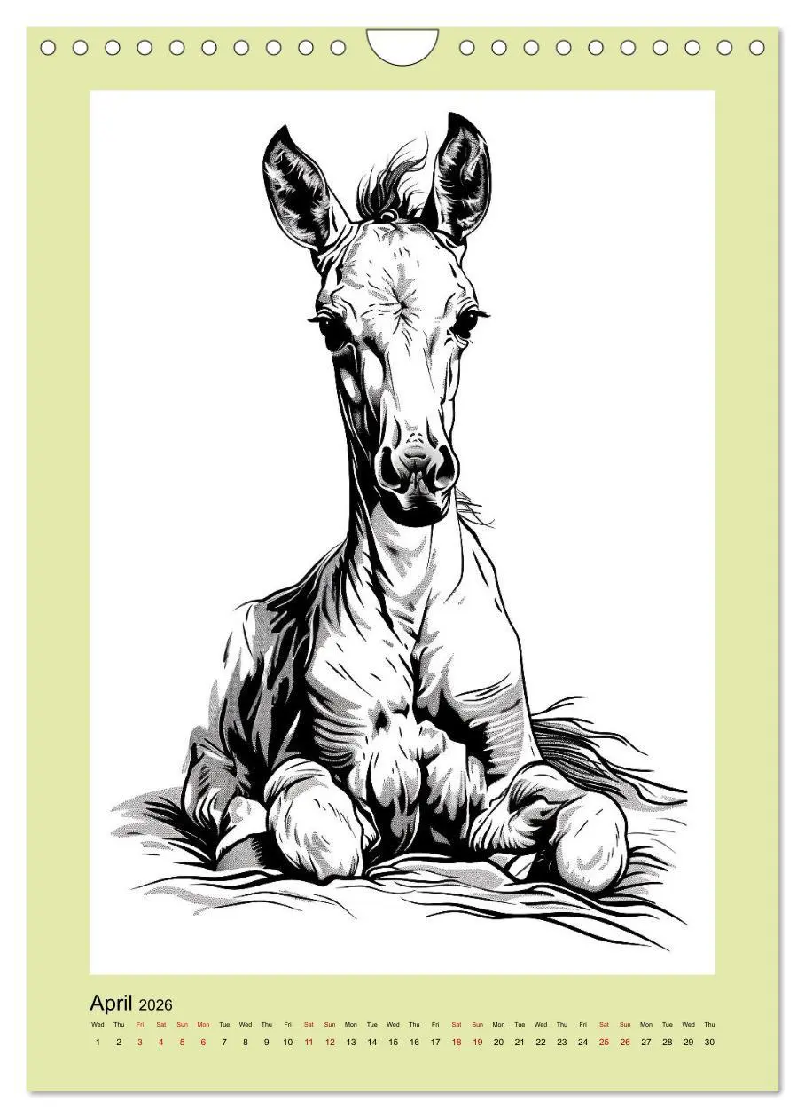 Bild: 9783516524222 | Sketchy Power Horses (Wall Calendar 2026 DIN A4 portrait), CALVENDO...