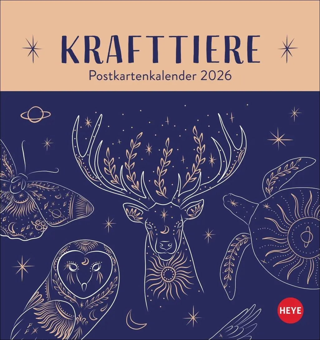 Cover: 9783756414222 | Krafttiere Postkartenkalender 2026 | Kalender | 13 S. | Deutsch | 2026