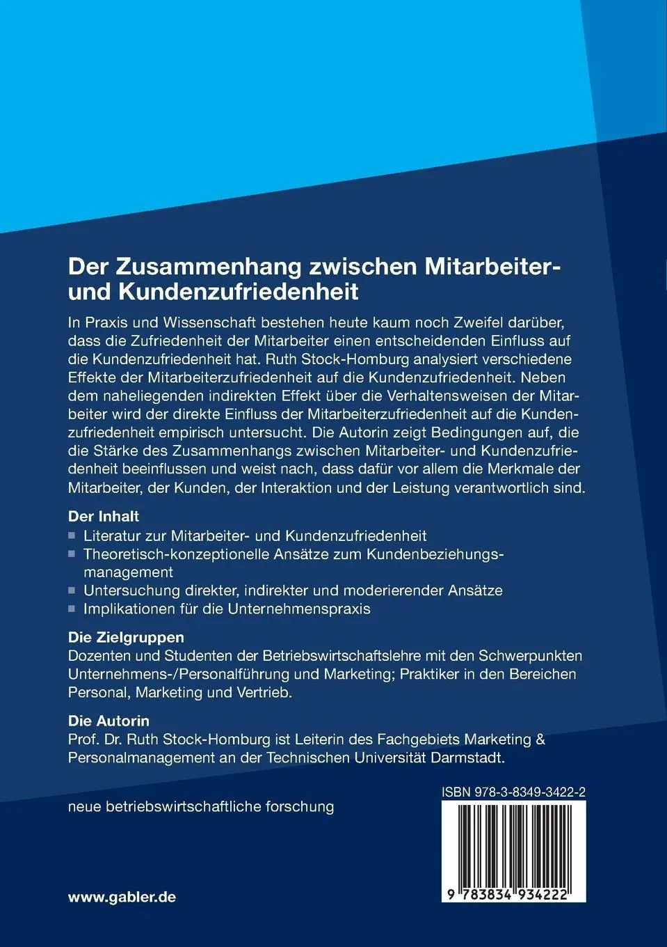 Rückseite: 9783834934222 | Der Zusammenhang zwischen Mitarbeiter- und Kundenzufriedenheit | Buch