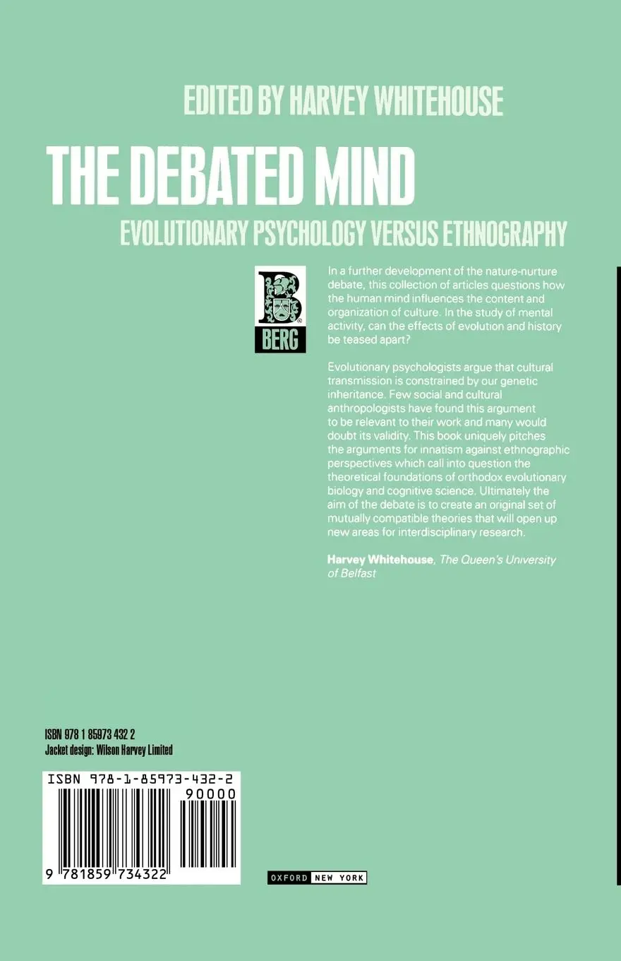 Rückseite: 9781859734322 | The Debated Mind | Evolutionary Psychology versus Ethnography | Buch