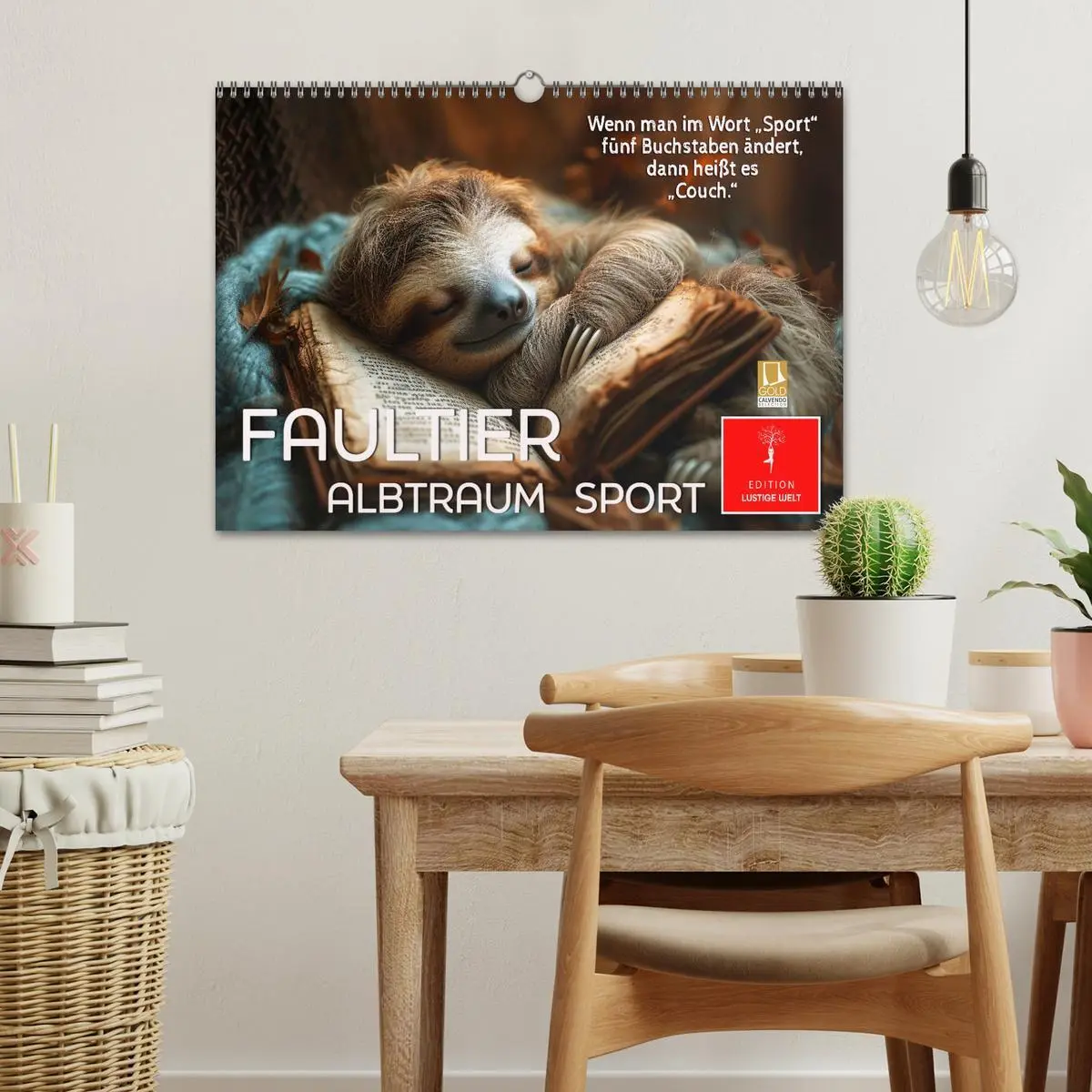 Bild: 9783457284322 | Faultier - Albtraum Sport (Wandkalender 2026 DIN A3 quer), CALVENDO...