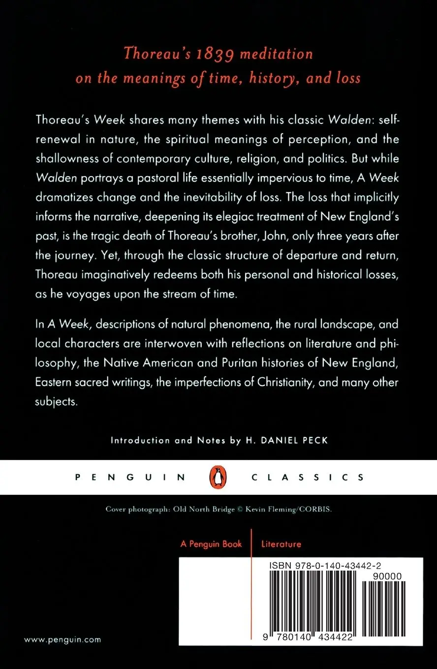Rückseite: 9780140434422 | A Week on the Concord and Merrimack Rivers | Henry David Thoreau