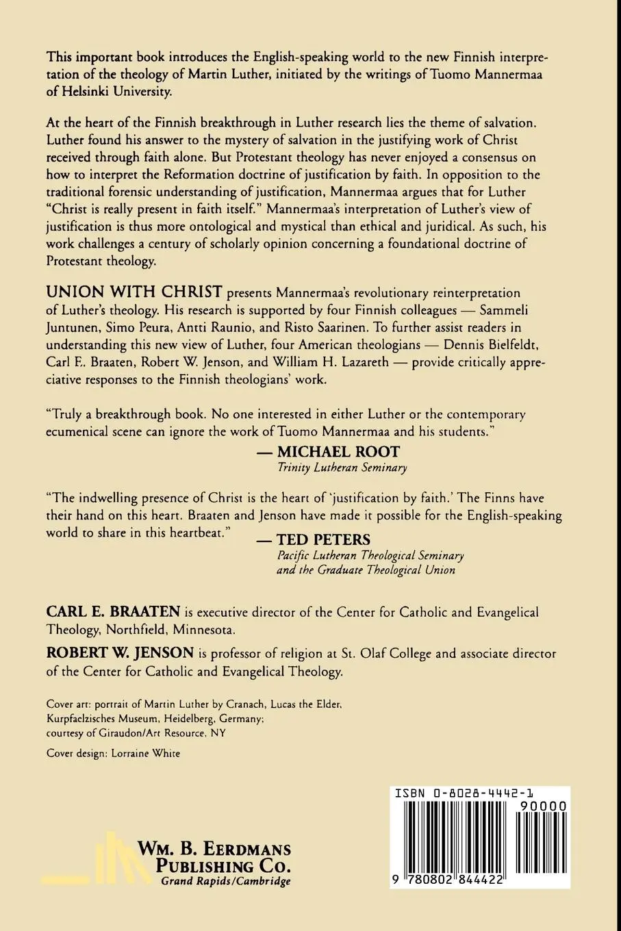 Rückseite: 9780802844422 | Union with Christ | The New Finnish Interpretation of Luther | Buch