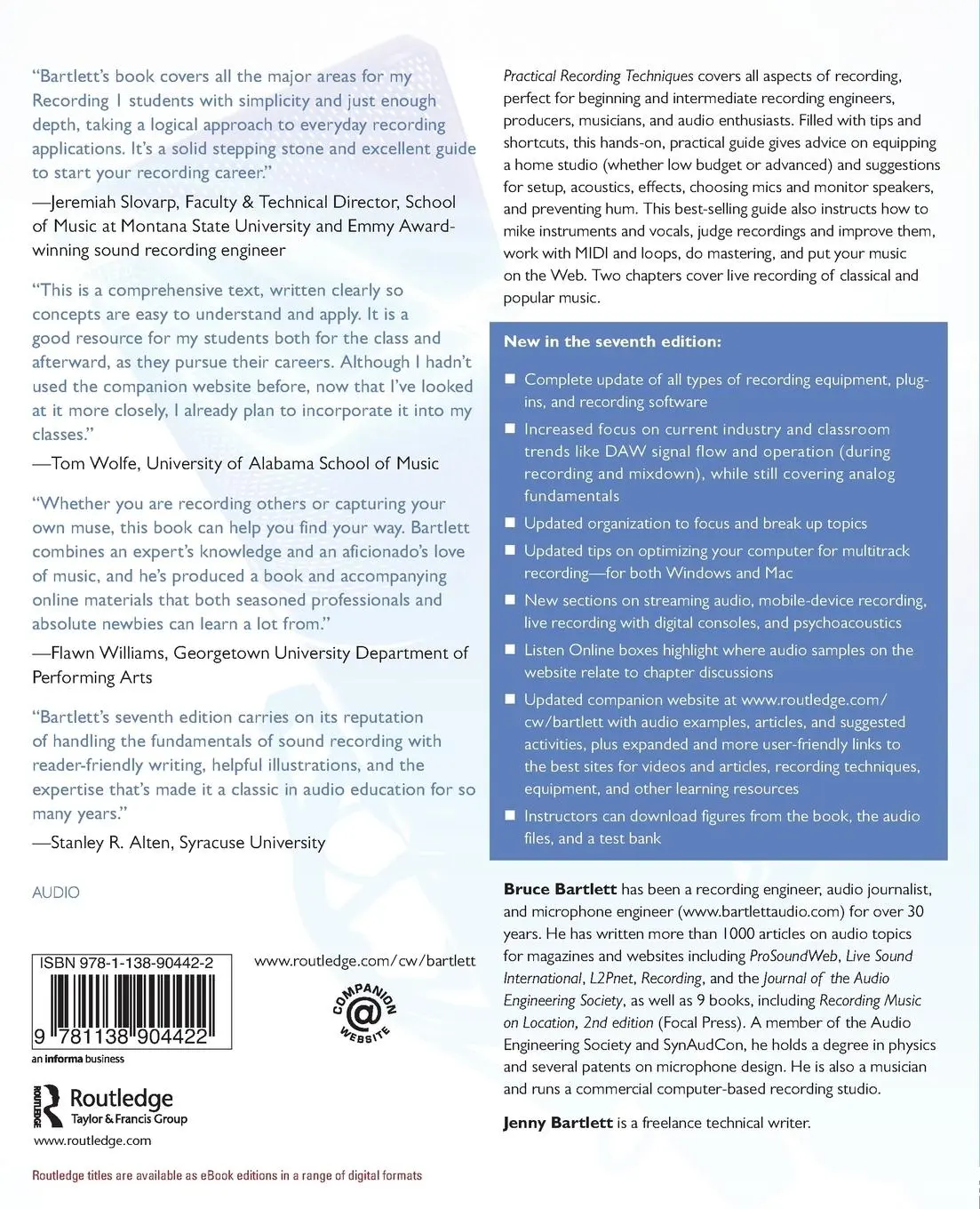 Rückseite: 9781138904422 | Practical Recording Techniques | Bruce Bartlett (u. a.) | Taschenbuch