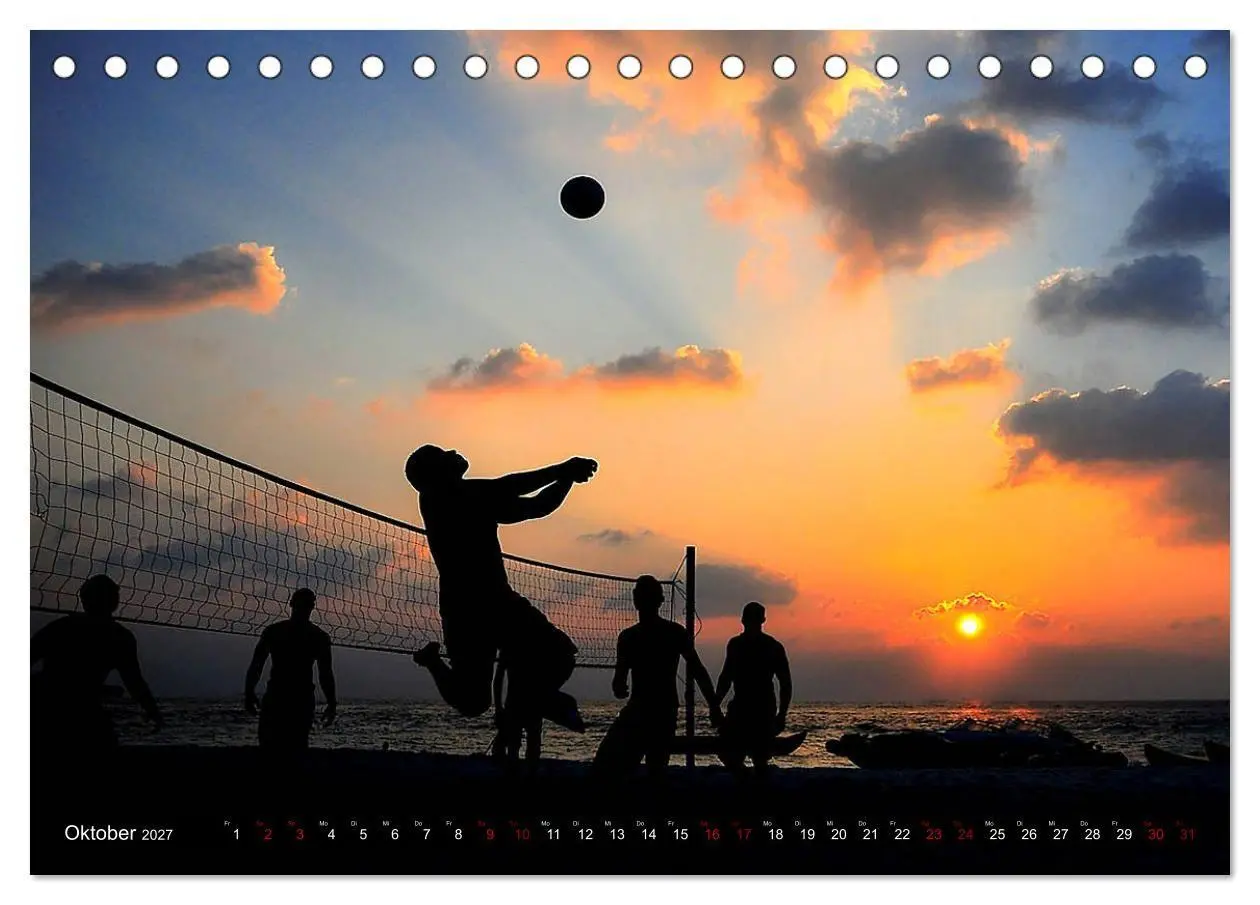 Bild: 9783569834422 | Volleyball Action (Tischkalender 2027 DIN A5 quer), CALVENDO...