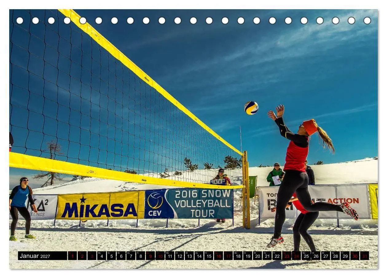 Bild: 9783569834422 | Volleyball Action (Tischkalender 2027 DIN A5 quer), CALVENDO...