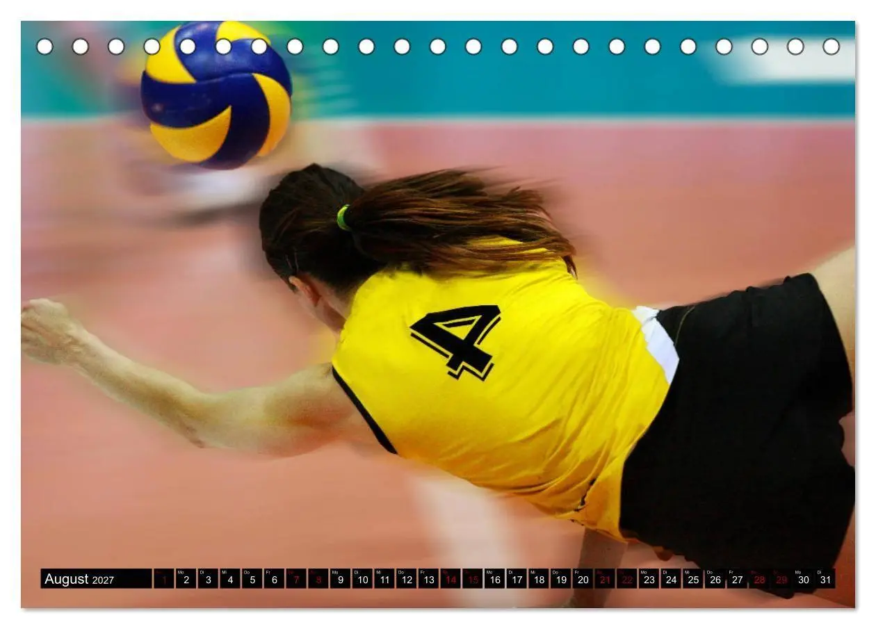 Bild: 9783569834422 | Volleyball Action (Tischkalender 2027 DIN A5 quer), CALVENDO...