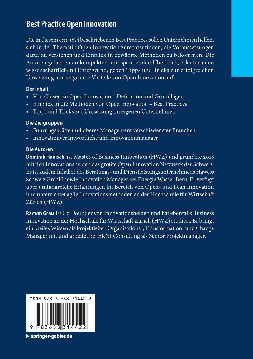 Rückseite: 9783658314422 | Best Practice Open Innovation | Ramon Grau (u. a.) | Taschenbuch