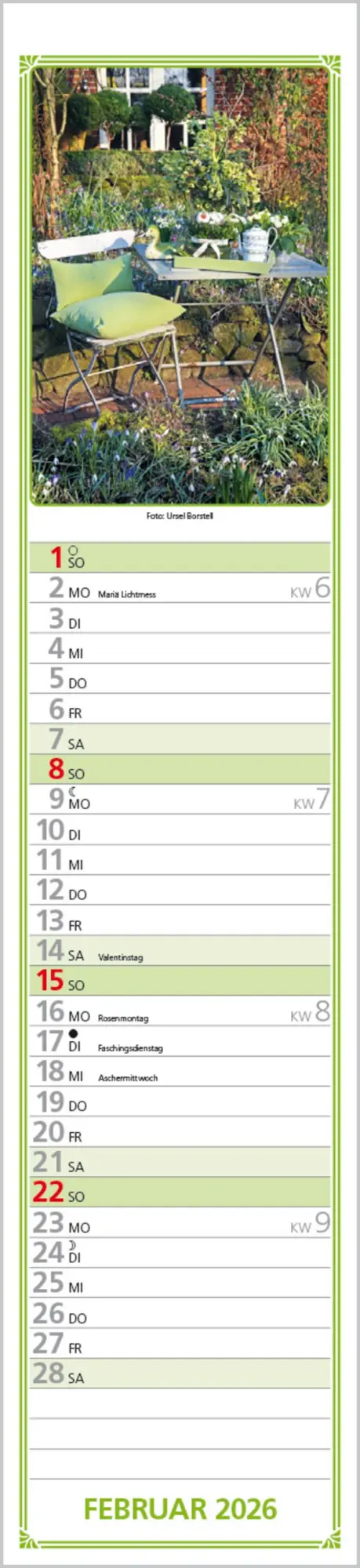 Bild: 9783731884422 | Rudis Gartenplaner 2026 | Langplaner | Verlag Korsch | Kalender | 2026