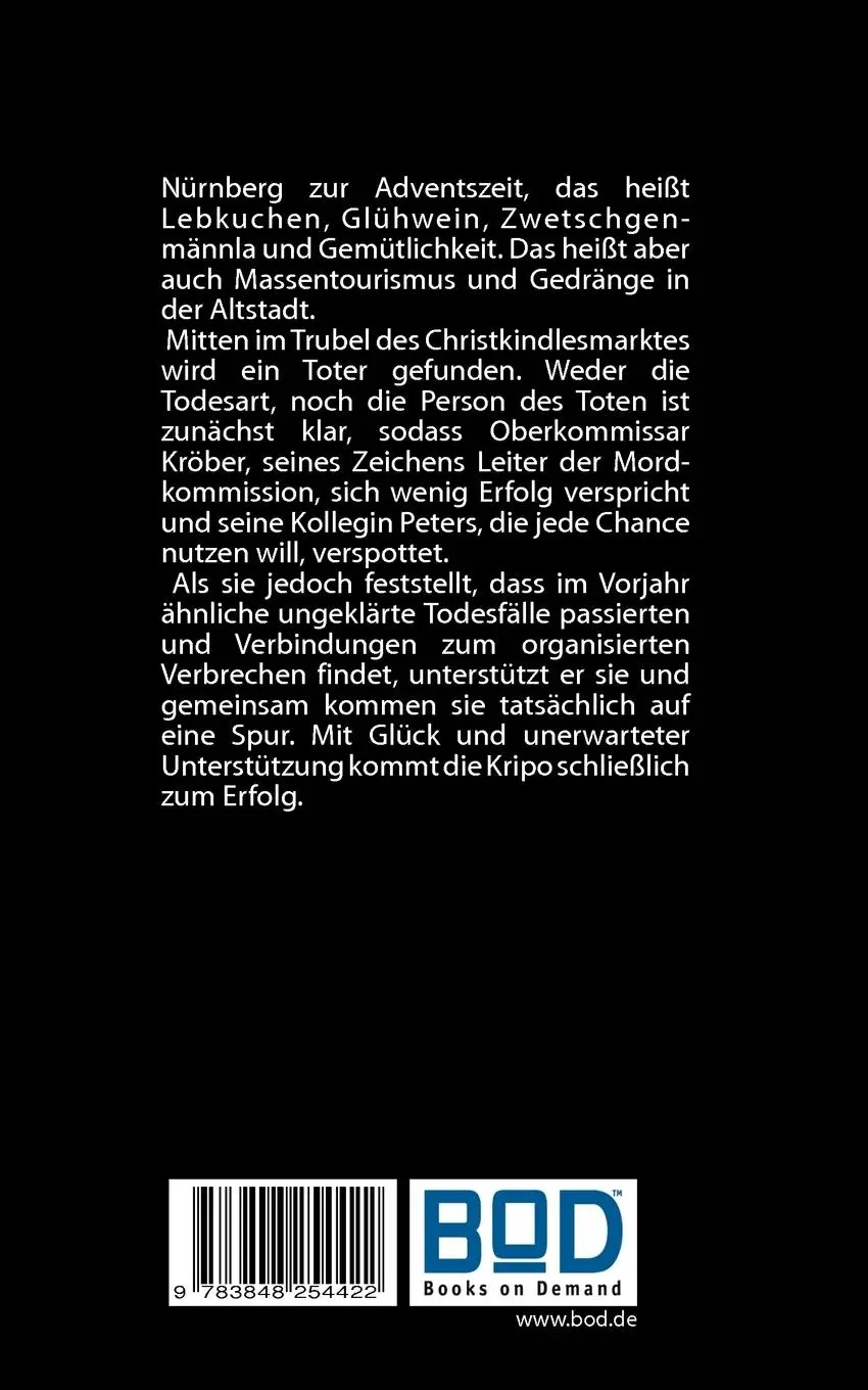 Rückseite: 9783848254422 | Tod auf dem Christkindlesmarkt | Martin Oberhuemer | Taschenbuch