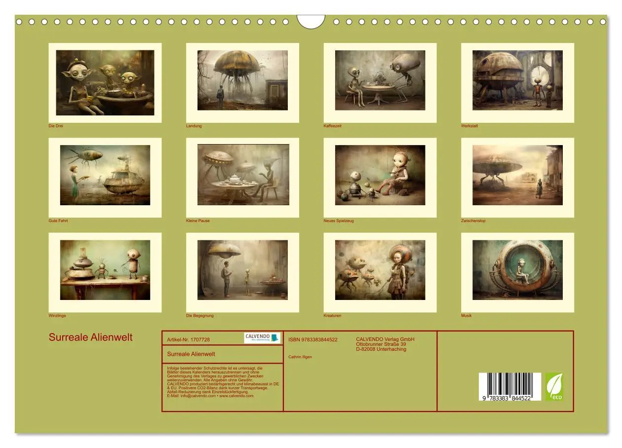 Bild: 9783383844522 | Surreale Alienwelt (Wandkalender 2025 DIN A3 quer), CALVENDO...