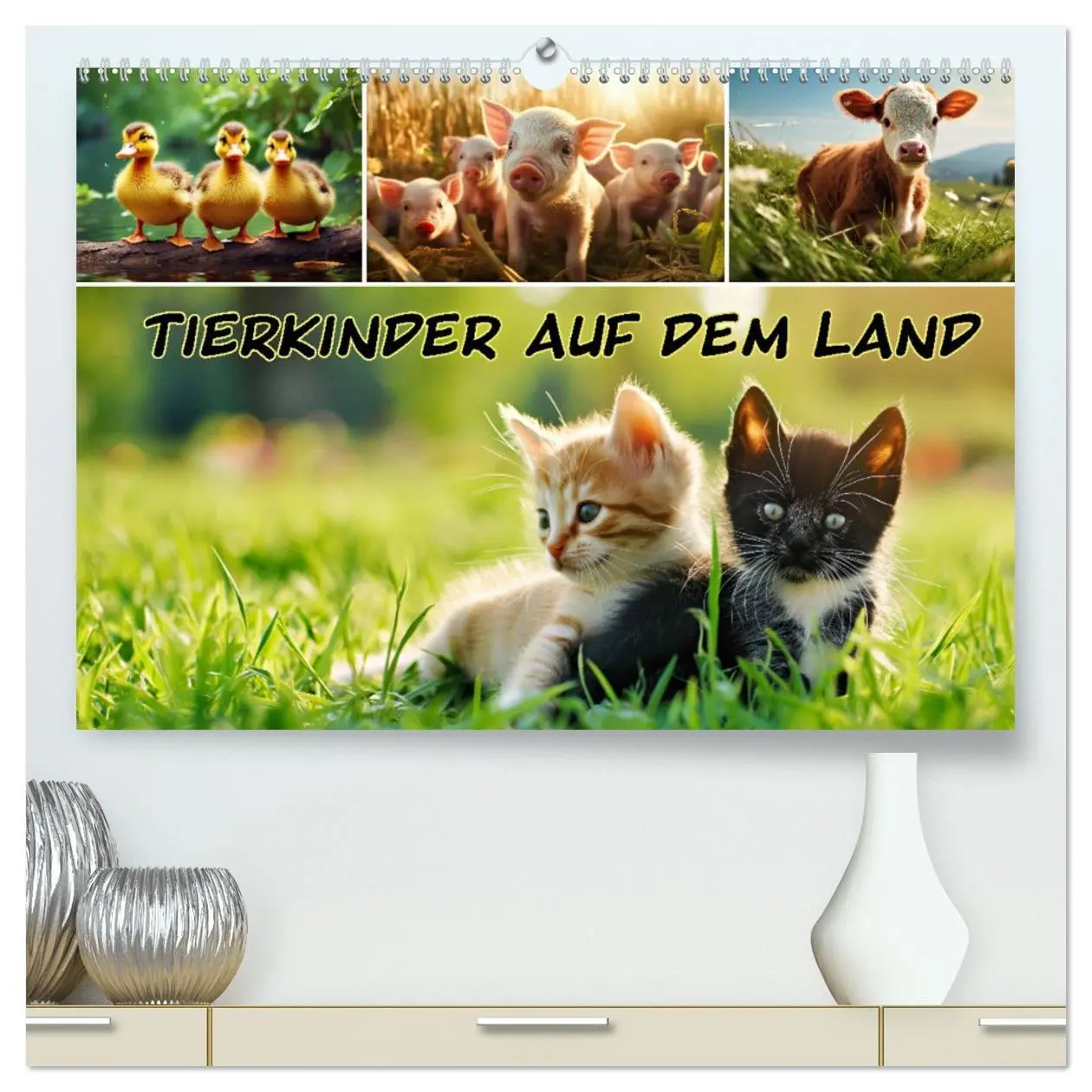 Cover: 9783457404522 | Tierkinder auf dem Land (hochwertiger Premium Wandkalender 2026 DIN...