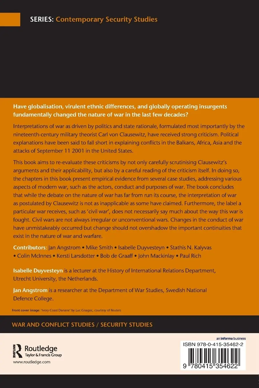 Rückseite: 9780415354622 | Rethinking the Nature of War | Jan Angstrom (u. a.) | Taschenbuch