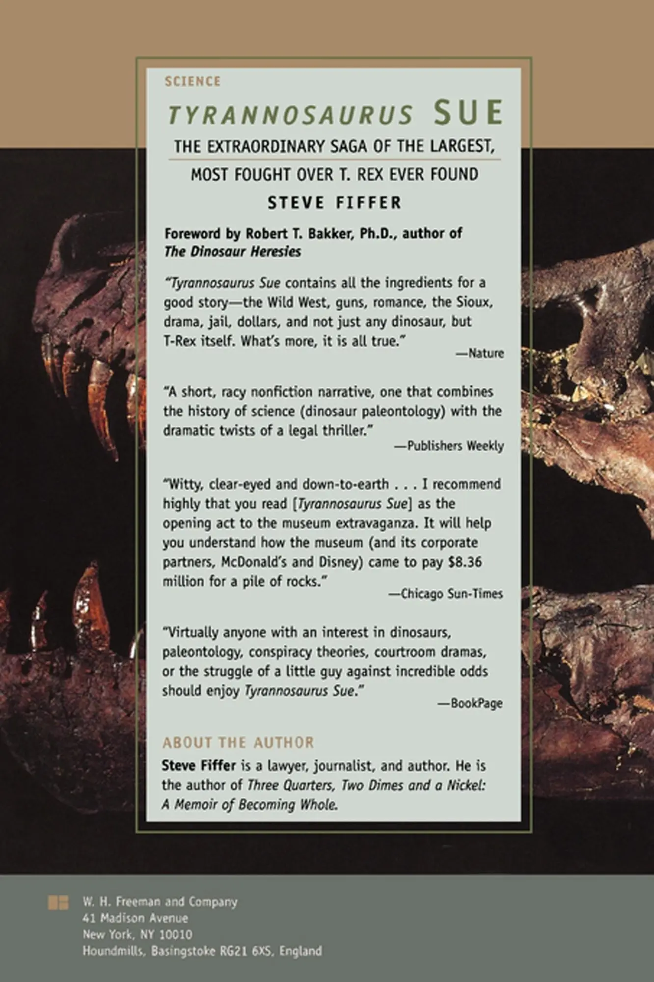 Rückseite: 9780716794622 | Tyrannosaurus Sue | Steve Fiffer | Taschenbuch | Paperback | Englisch