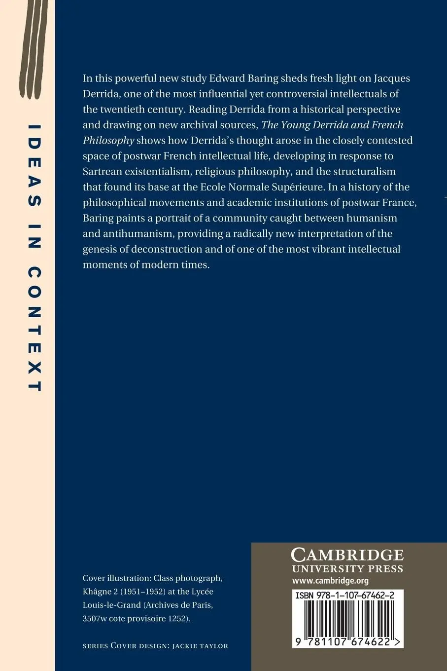Rückseite: 9781107674622 | The Young Derrida and French Philosophy, 1945 1968 | Edward Baring