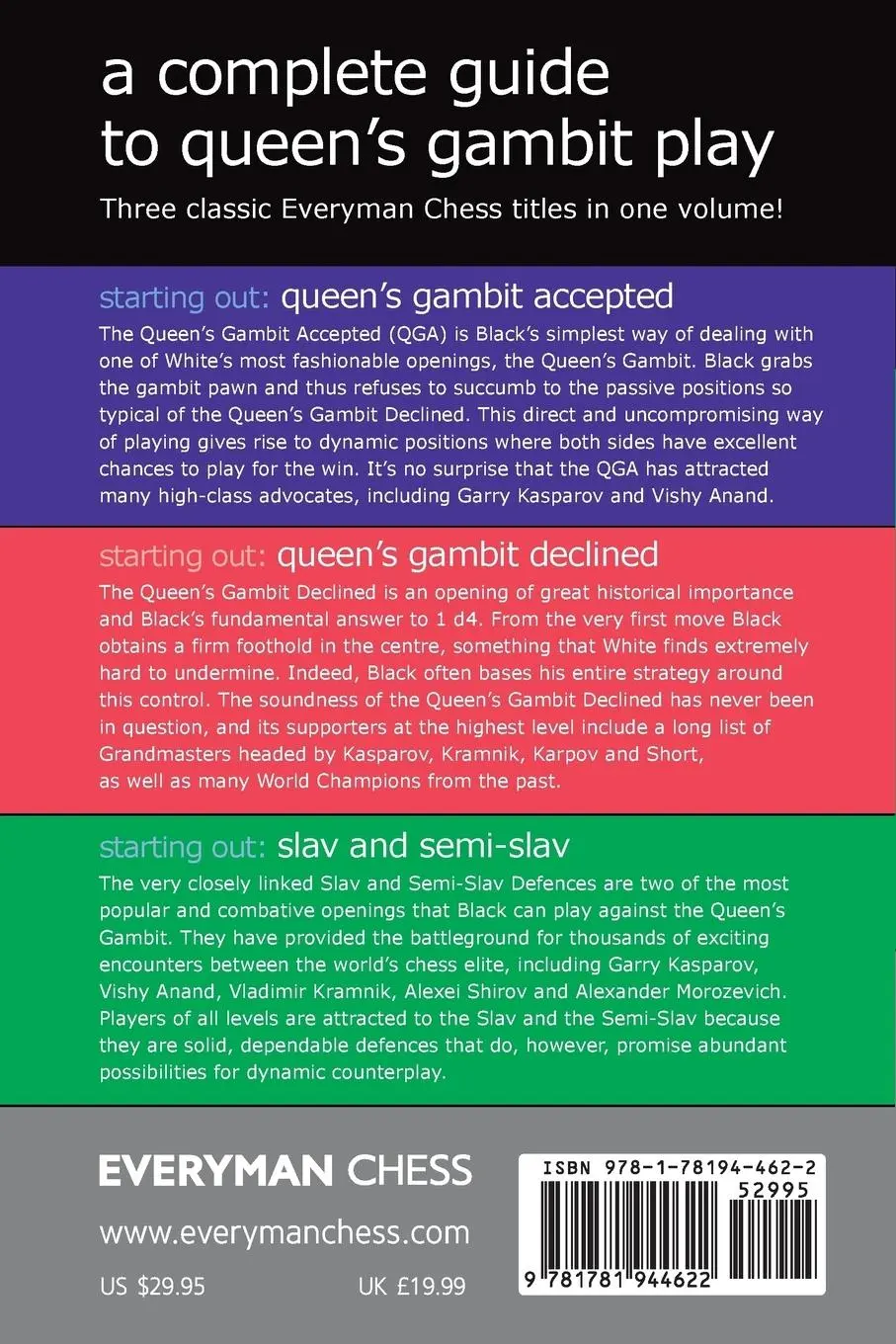 Rückseite: 9781781944622 | A Complete Guide to Queen's Gambit Play | Alexander Raestsky (u. a.)