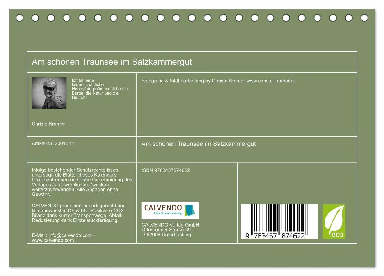 Bild: 9783457874622 | Am schönen Traunsee im Salzkammergut (Tischkalender 2026 DIN A5...