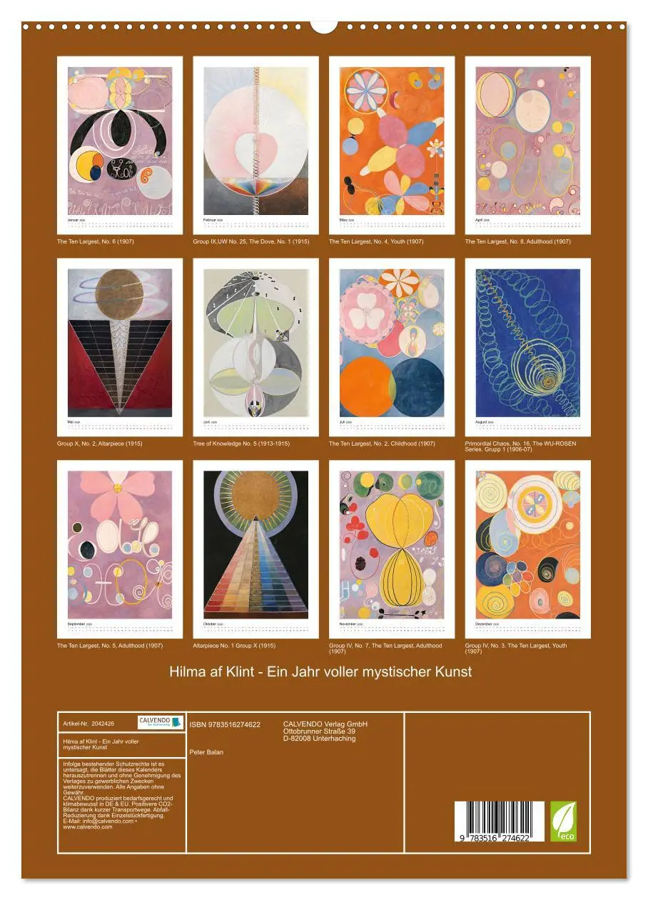 Bild: 9783516274622 | Hilma af Klint - Ein Jahr voller mystischer Kunst (hochwertiger...