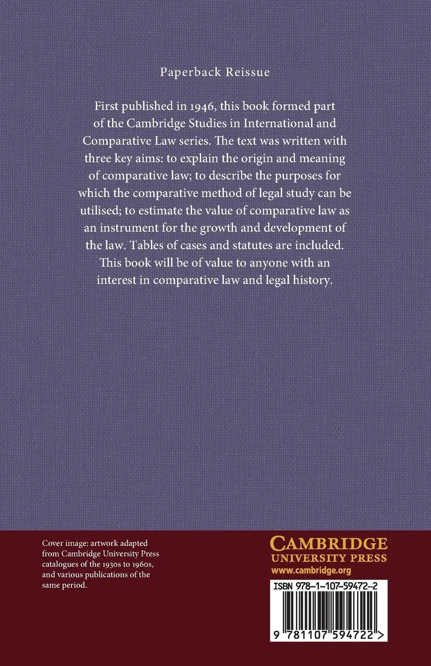 Rückseite: 9781107594722 | Comparative Law | H. C. Gutteridge | Taschenbuch | Englisch | 2015